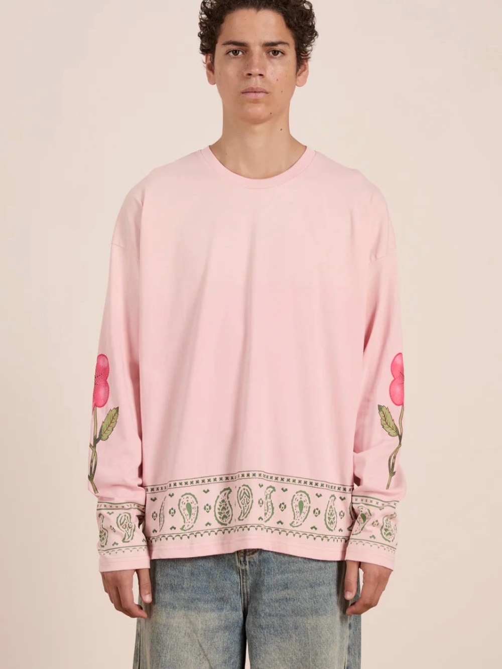 EUC Free People x FOUND Unisex Folklore Long Sleeve Tee